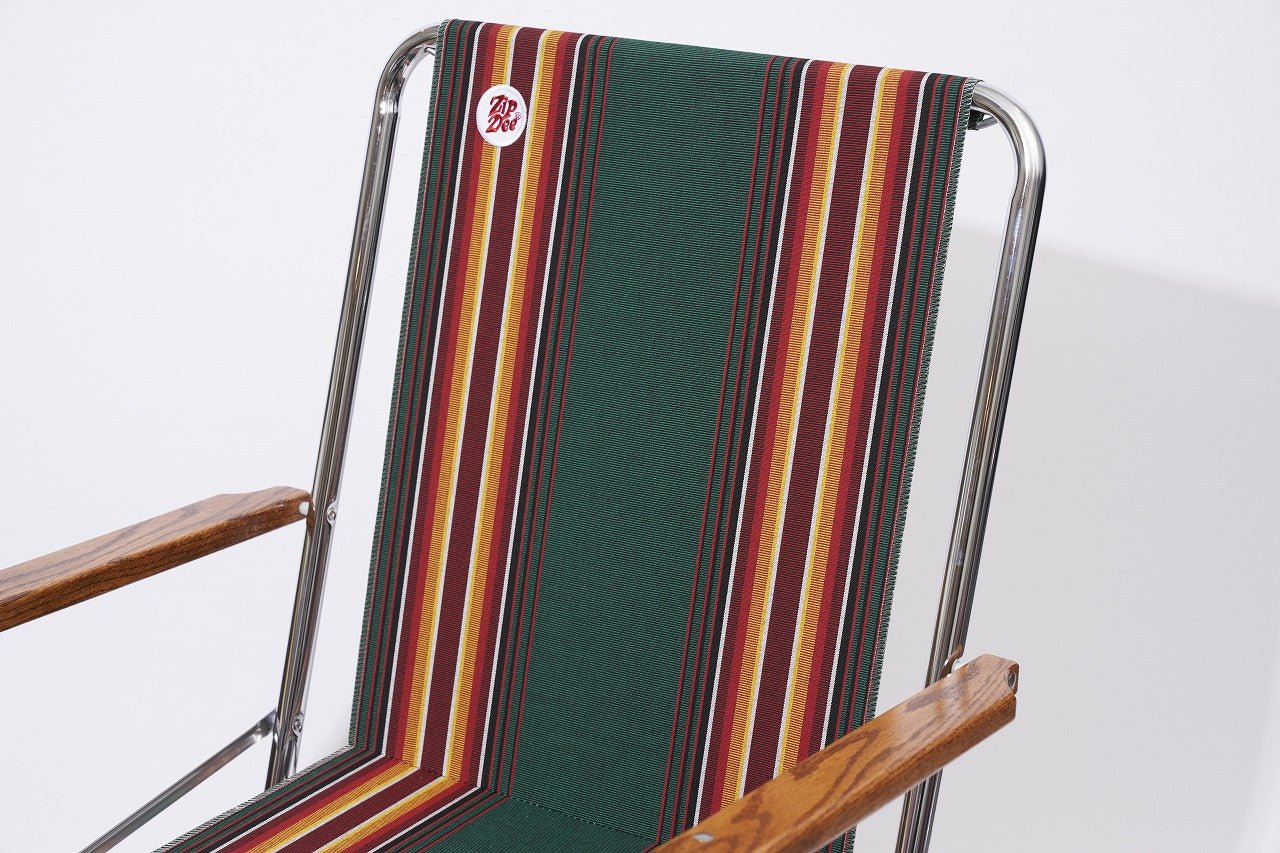 ZIpDee CHAIR col.4752 [Green/Grey 4 bar] Vintage - ZipDee Awning & Chair / Solo Star Japan Co.,Ltd.